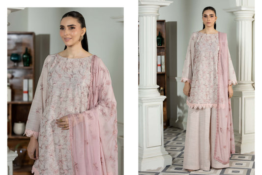 NOOR-E- FAJAR  SASSI EMBROIDERED KARANDI  &  EMBROIDERED CHIFFON DUPATTA