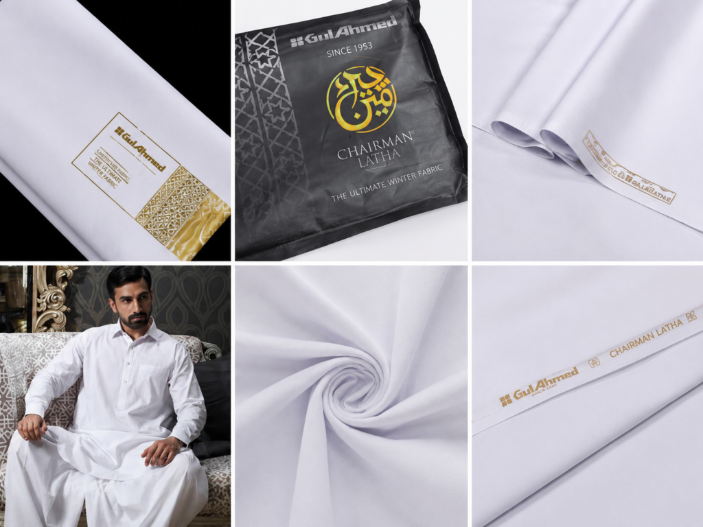 White Chairman Latha Unstitched Fabric
