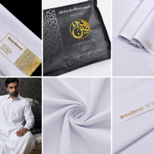 White Chairman Latha Unstitched Fabric