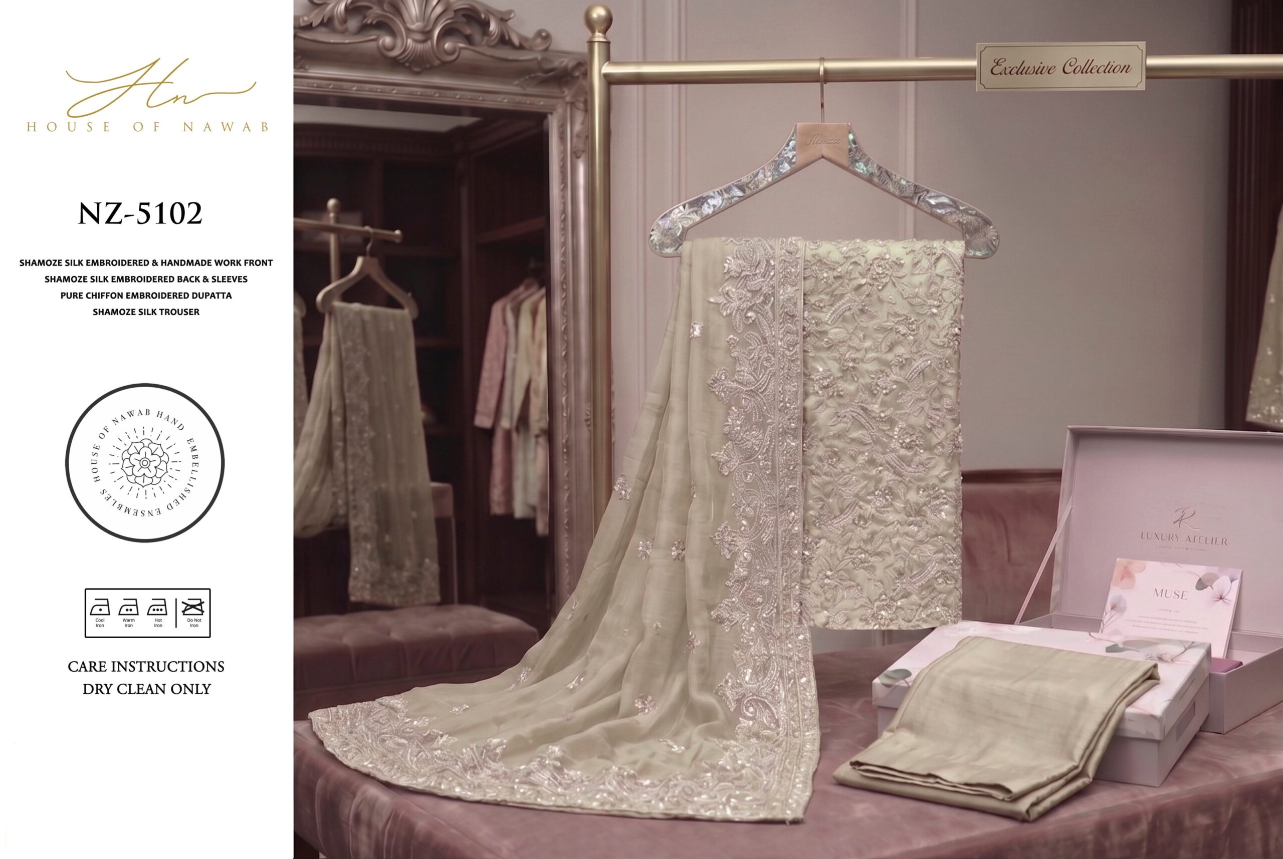 Shamoze Silk Embroidered NZ-5102 - Image 2