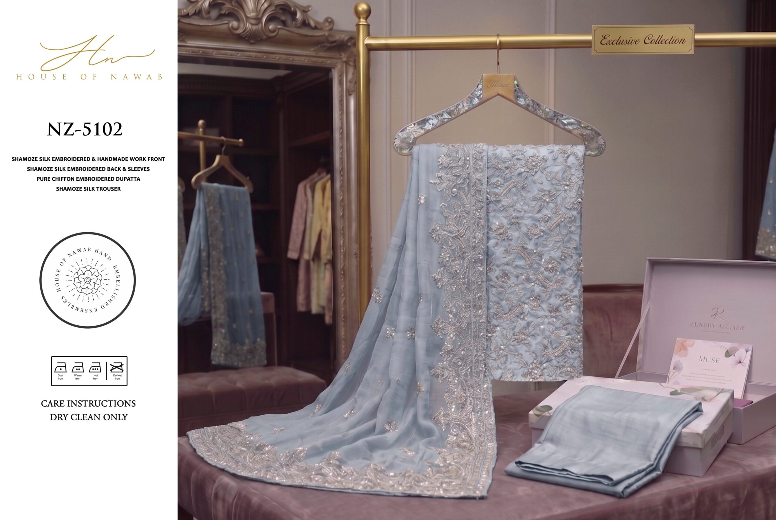 Shamoze Silk Embroidered NZ-5102 - Image 4