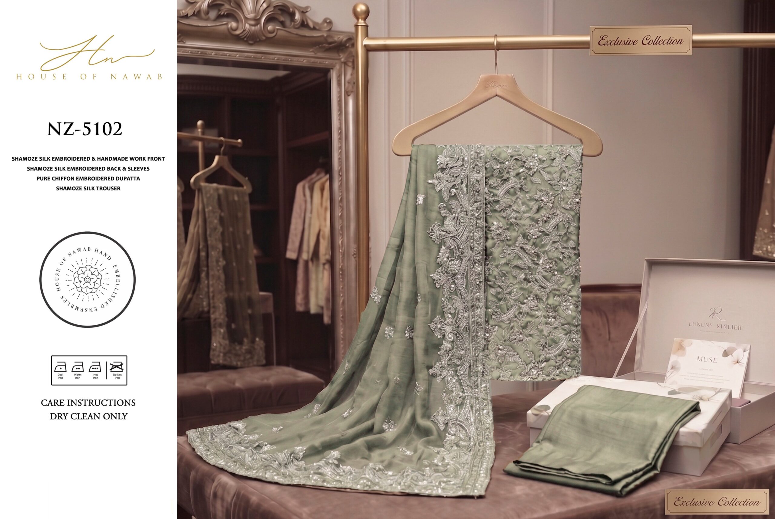 Shamoze Silk Embroidered NZ-5102 - Image 5