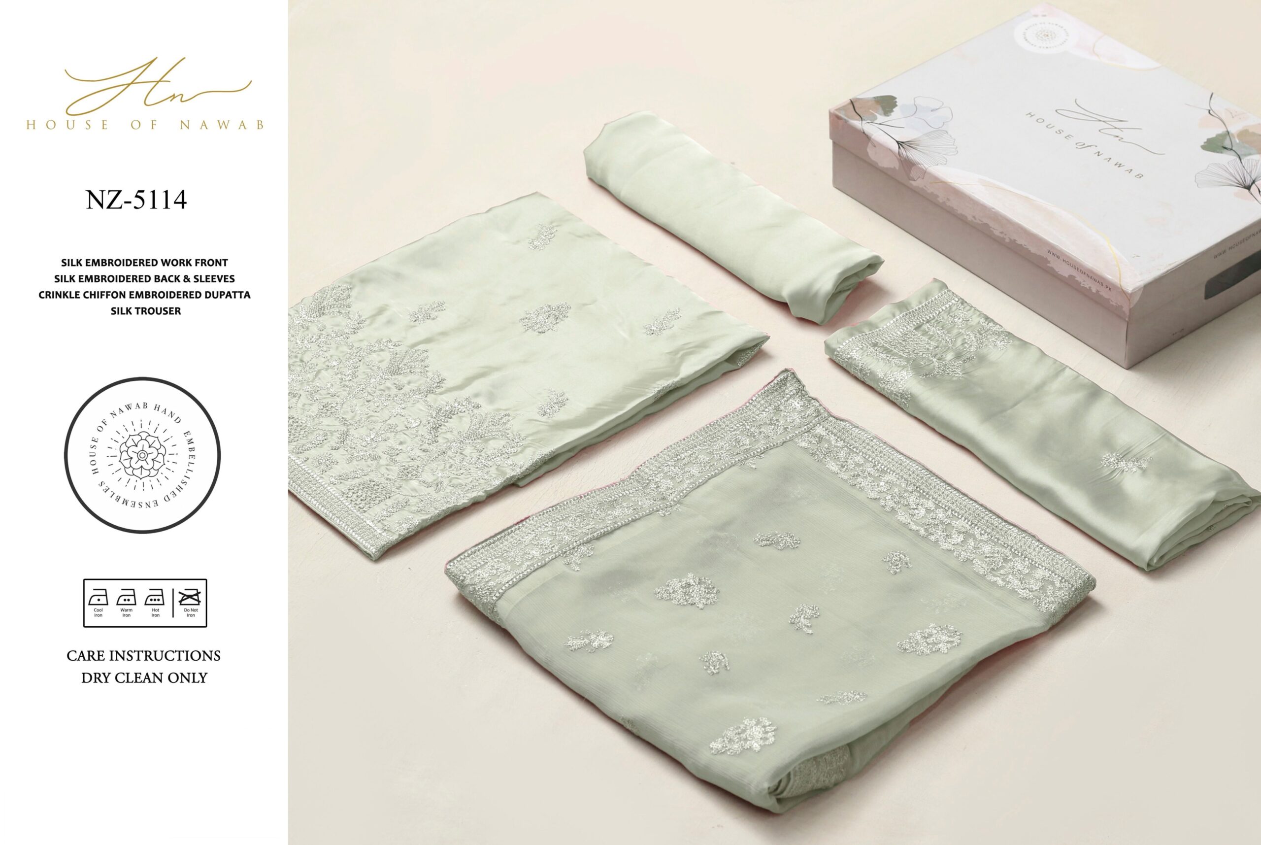 Shamoze Silk Embroidered NZ-5114 - Image 3