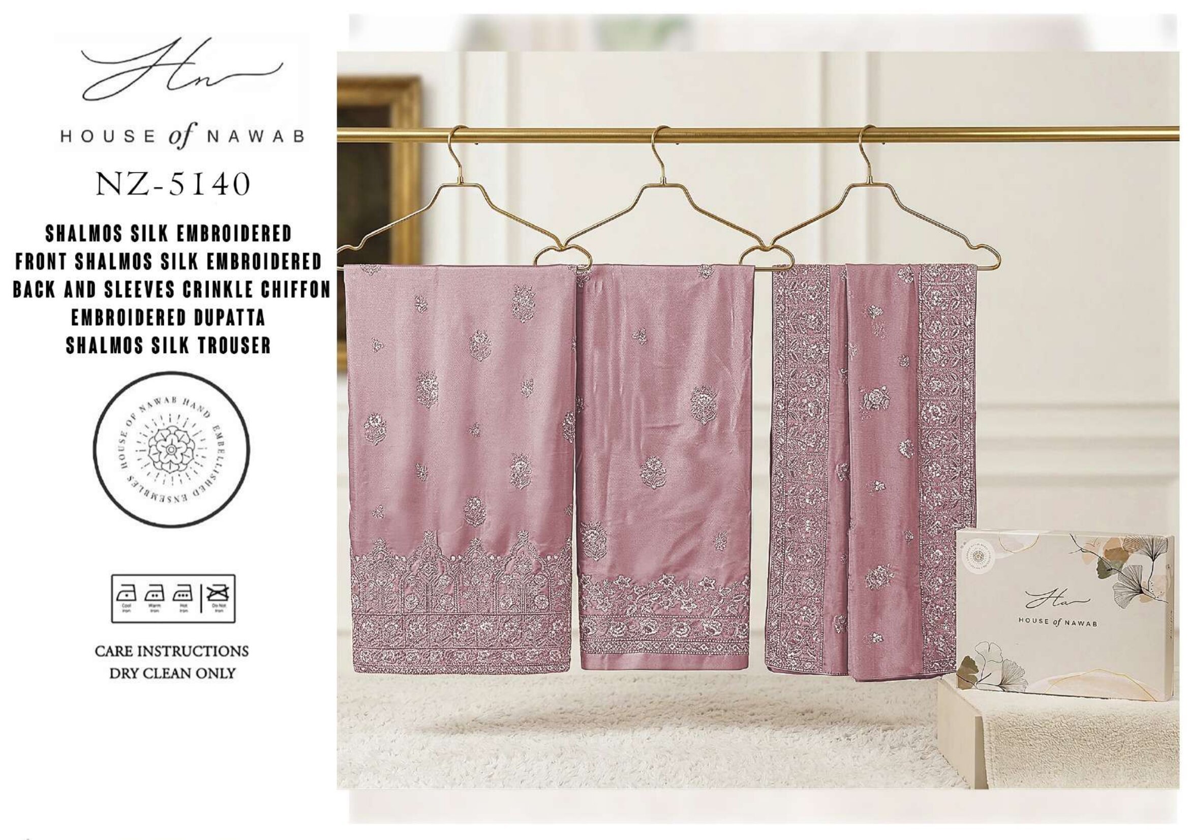 Shamoze Silk Embroidered NZ-5140 - Image 4