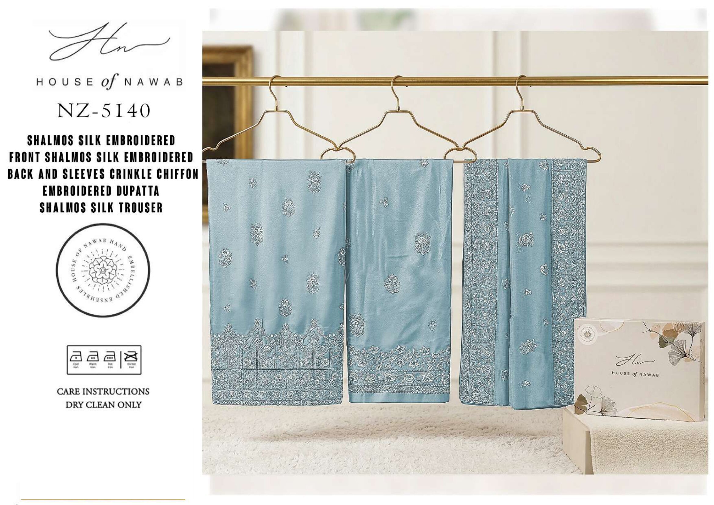 Shamoze Silk Embroidered NZ-5140 - Image 7