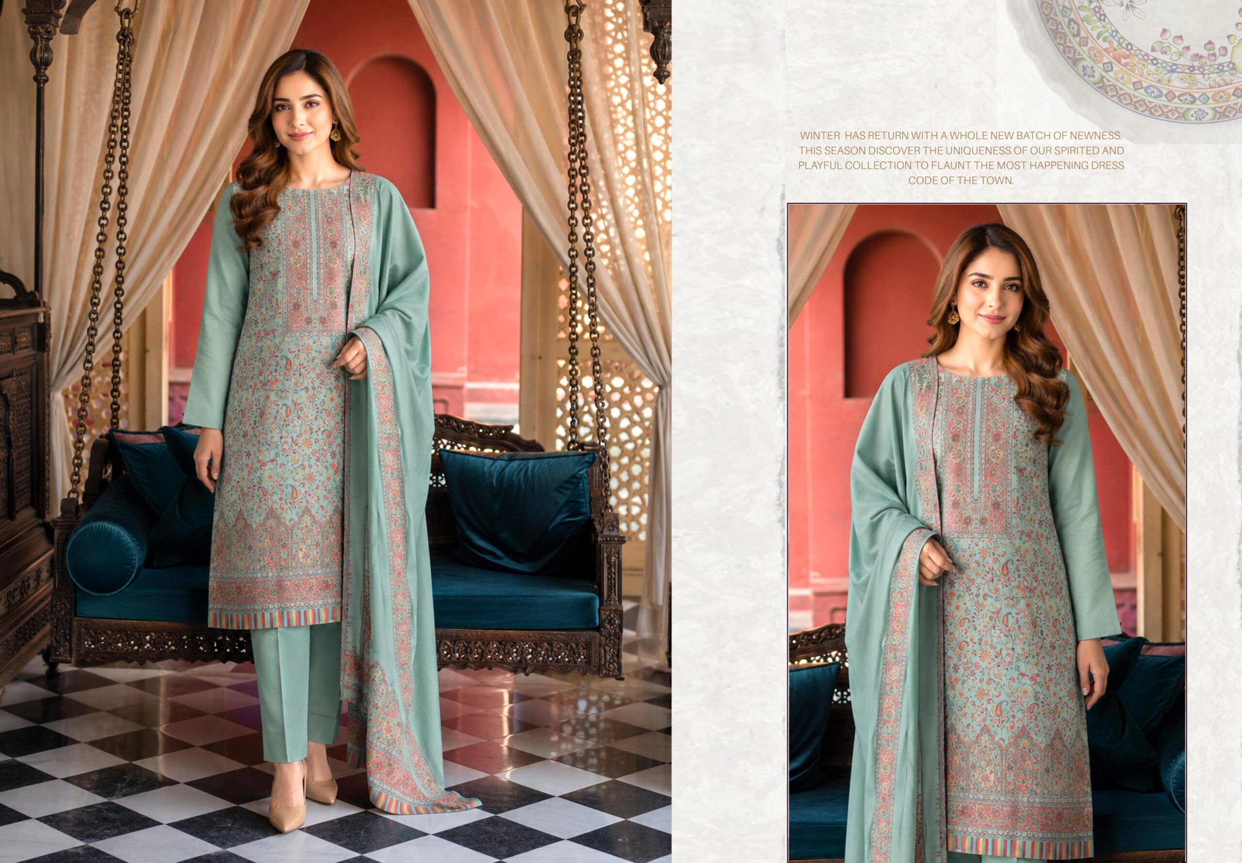 Shaista Kani wool Jacquard Baroshi a Collection Design 71 - Image 8