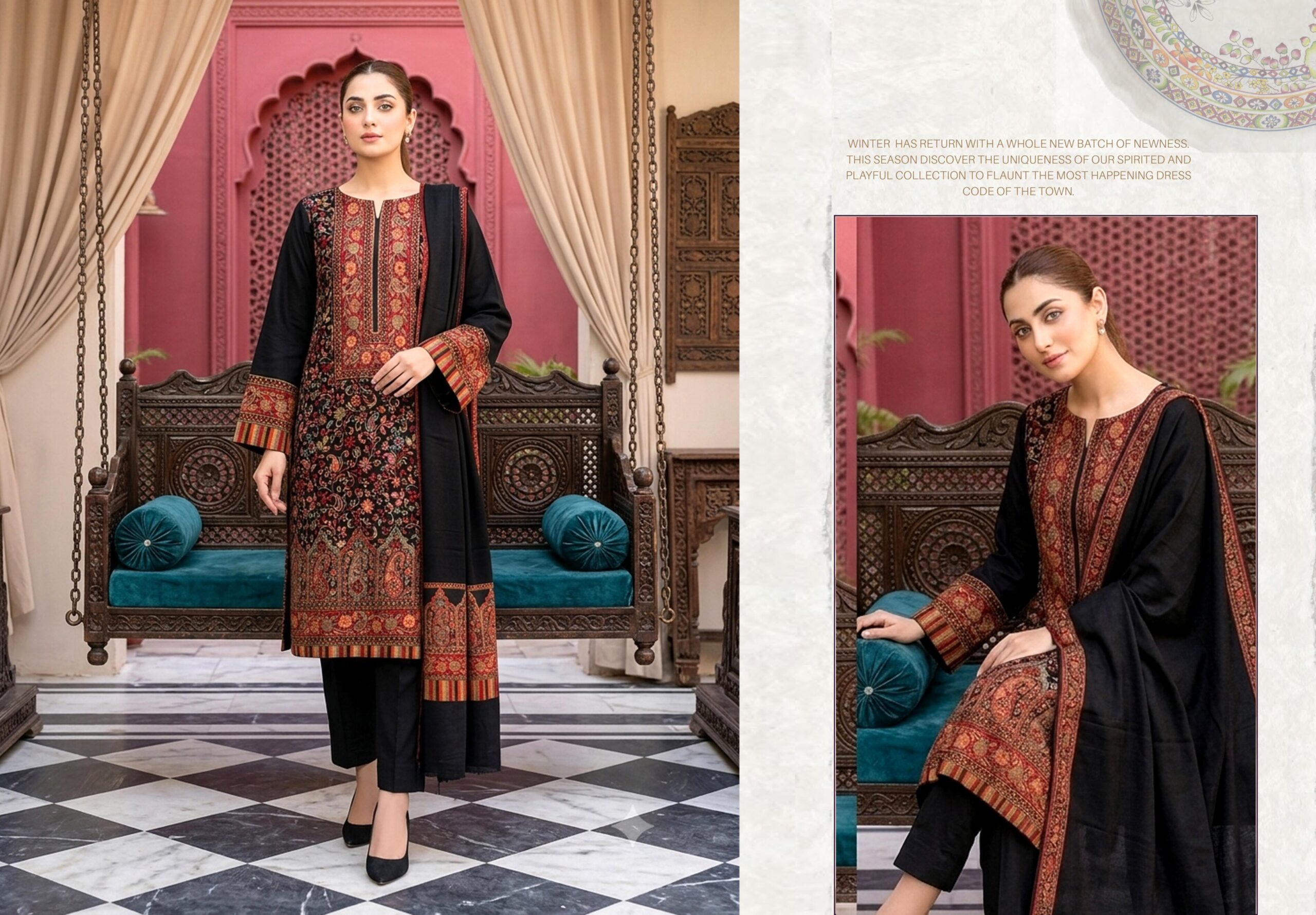 Shaista Kani wool Jacquard Baroshi a Collection Design 71 - Image 12