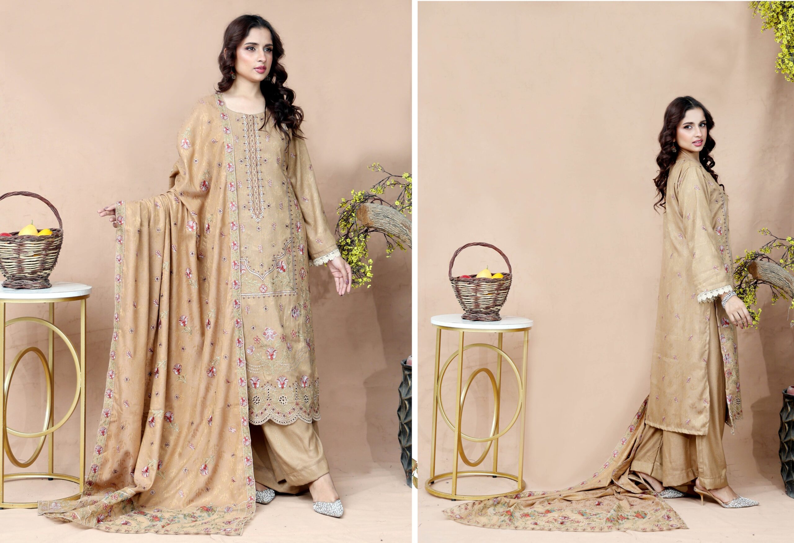Shaista Luxury Peach Embroidery SH-399 - Image 5
