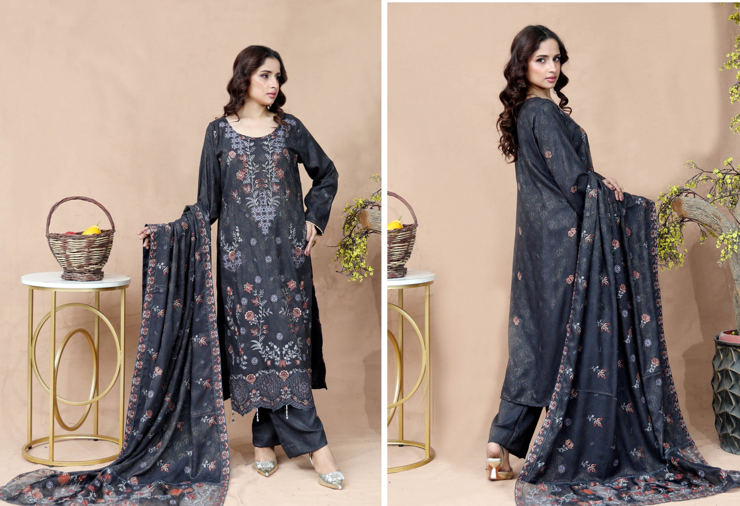 Shaista Luxury Peach Embroidery SH-399 - Image 6