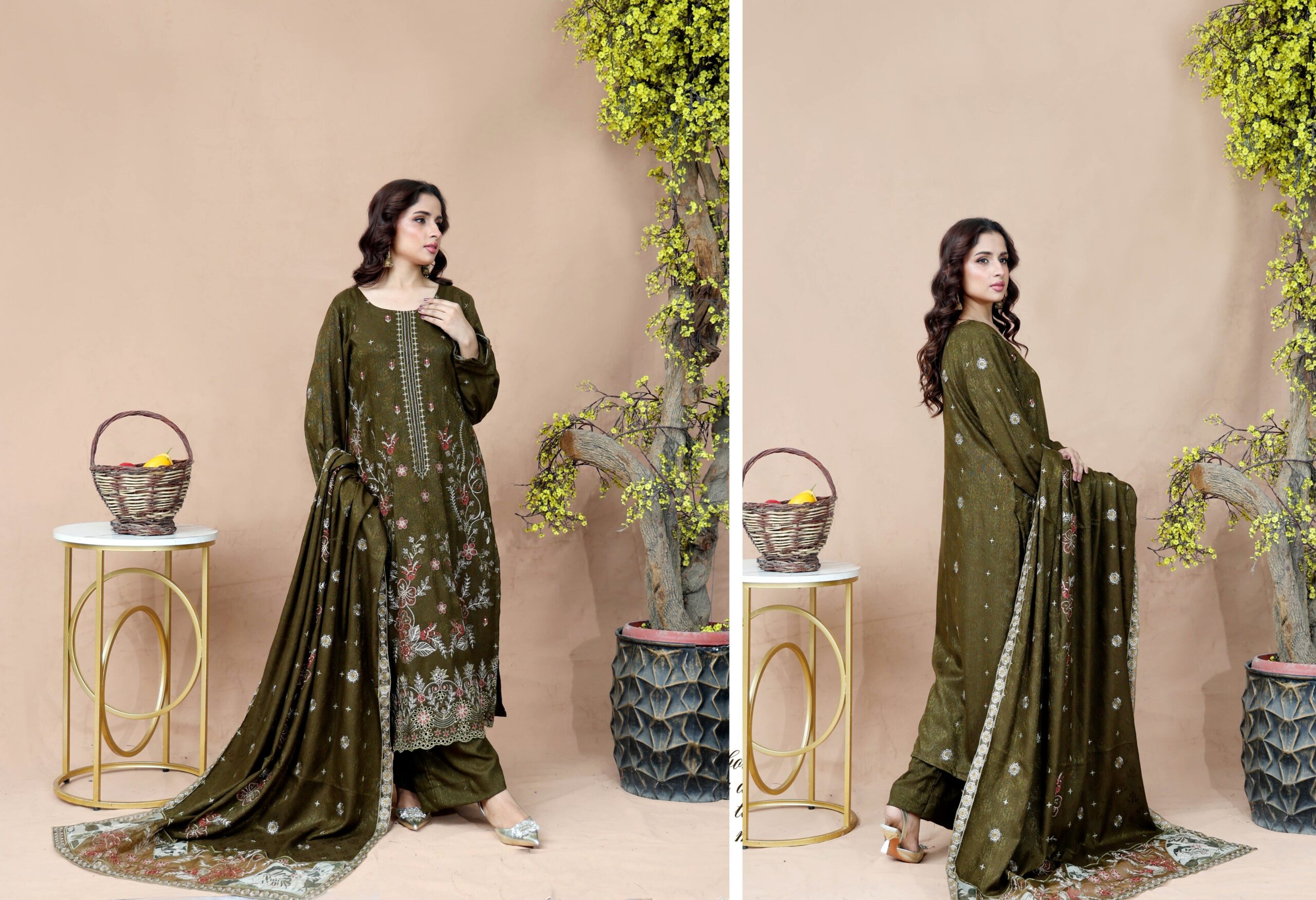 Shaista Luxury Peach Embroidery SH-399 - Image 7