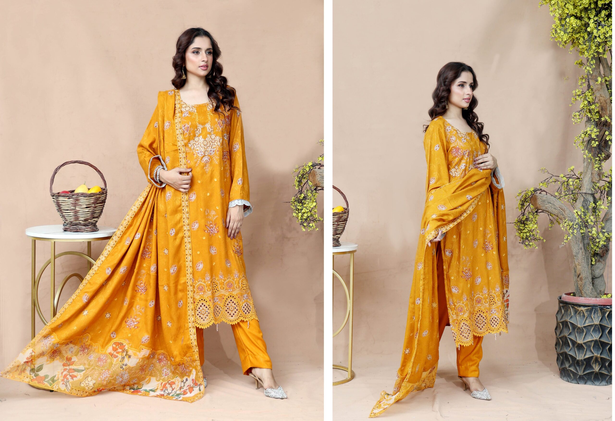 Shaista Luxury Peach Embroidery SH-399 - Image 2