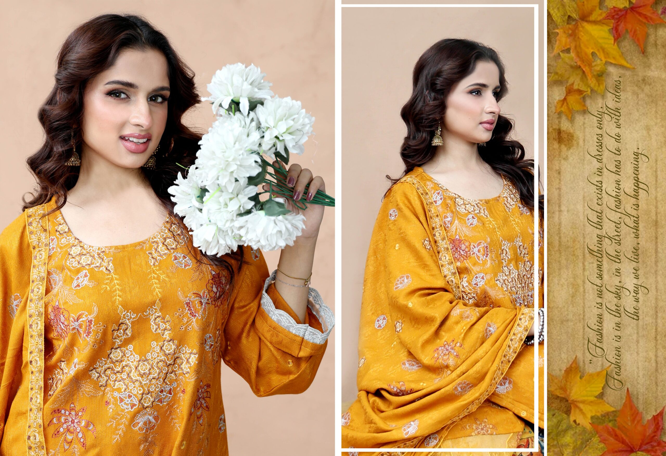 Shaista Luxury Peach Embroidery SH-399 - Image 4