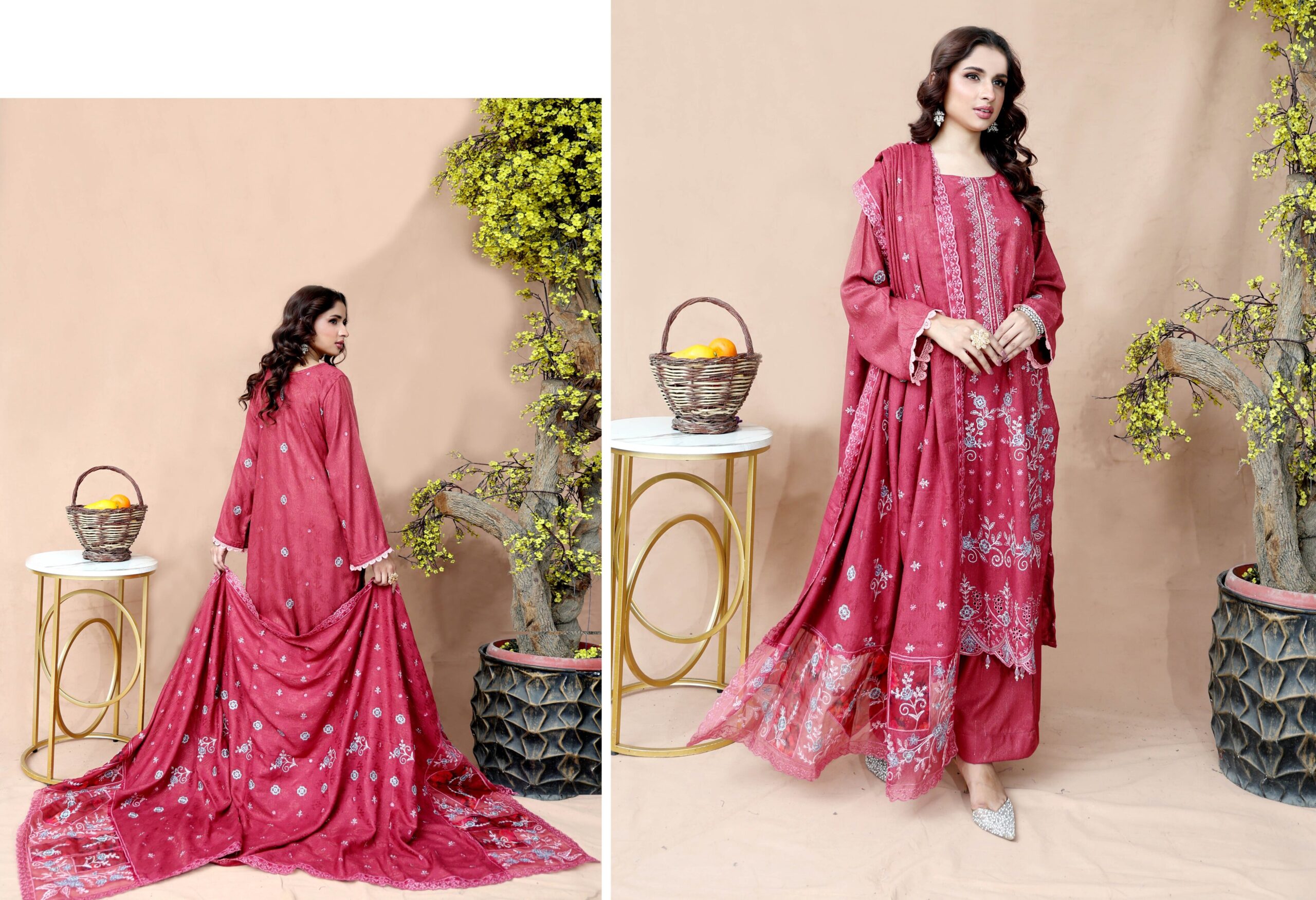 Shaista Luxury Peach Embroidery SH-399 - Image 10