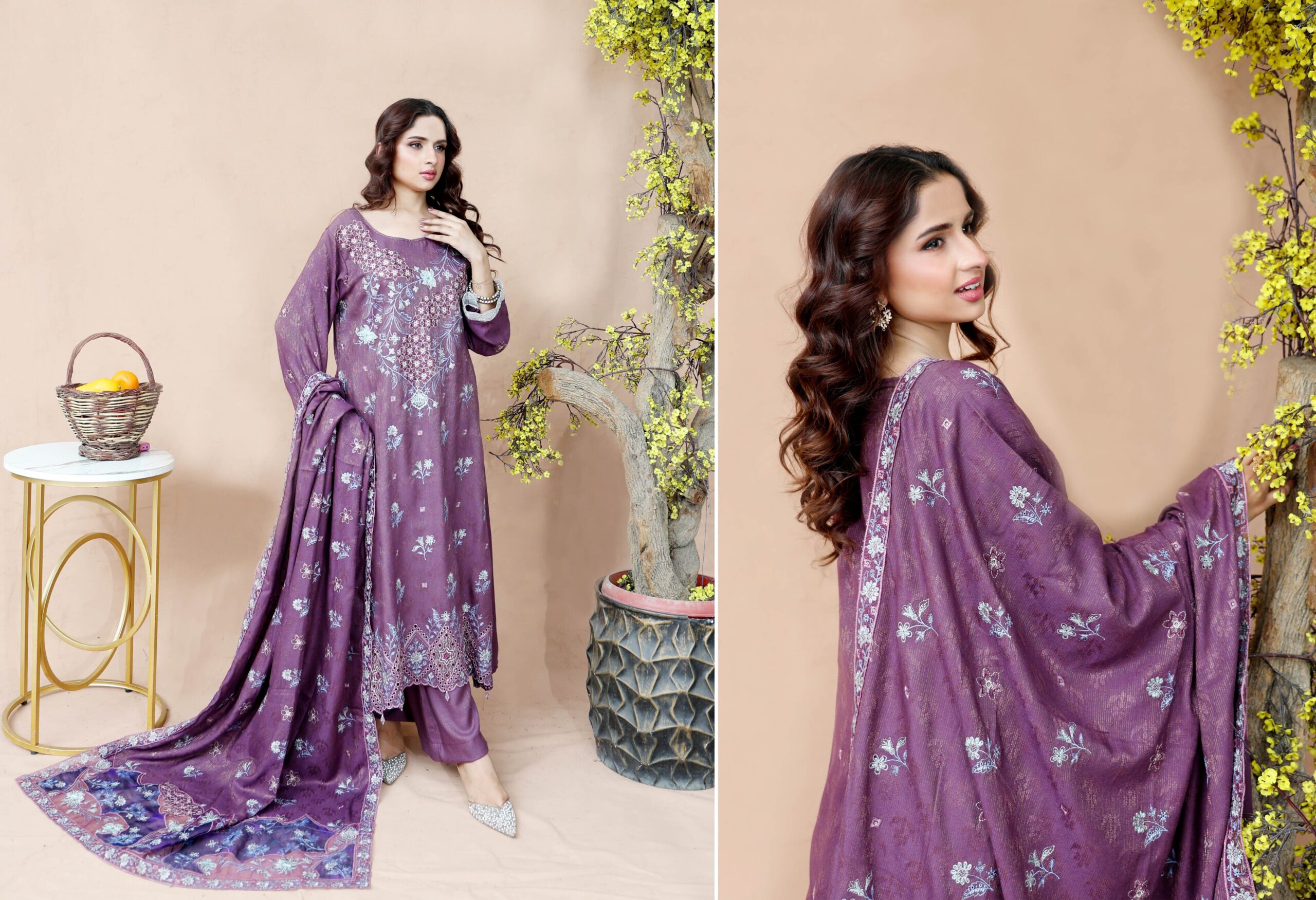 Shaista Luxury Peach Embroidery SH-399 - Image 11