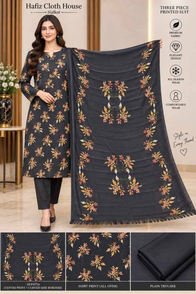 Printed Cotry Marina With Wool Shawl