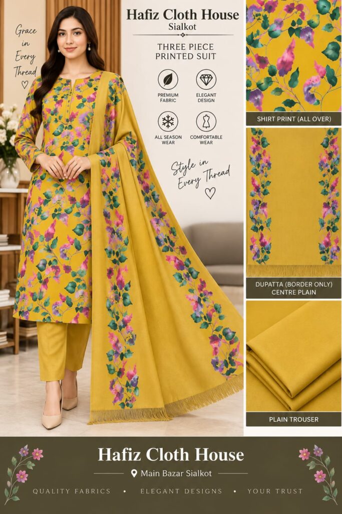 Printed Cotry Marina With Wool Shawl